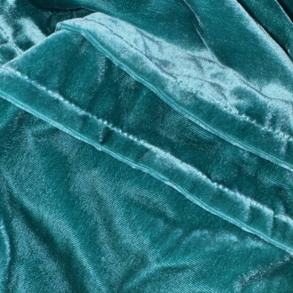 Anthropologie The Somerset Jumpsuit: Velvet Edition - Teal Green Blue NWT - Picture 10 of 11